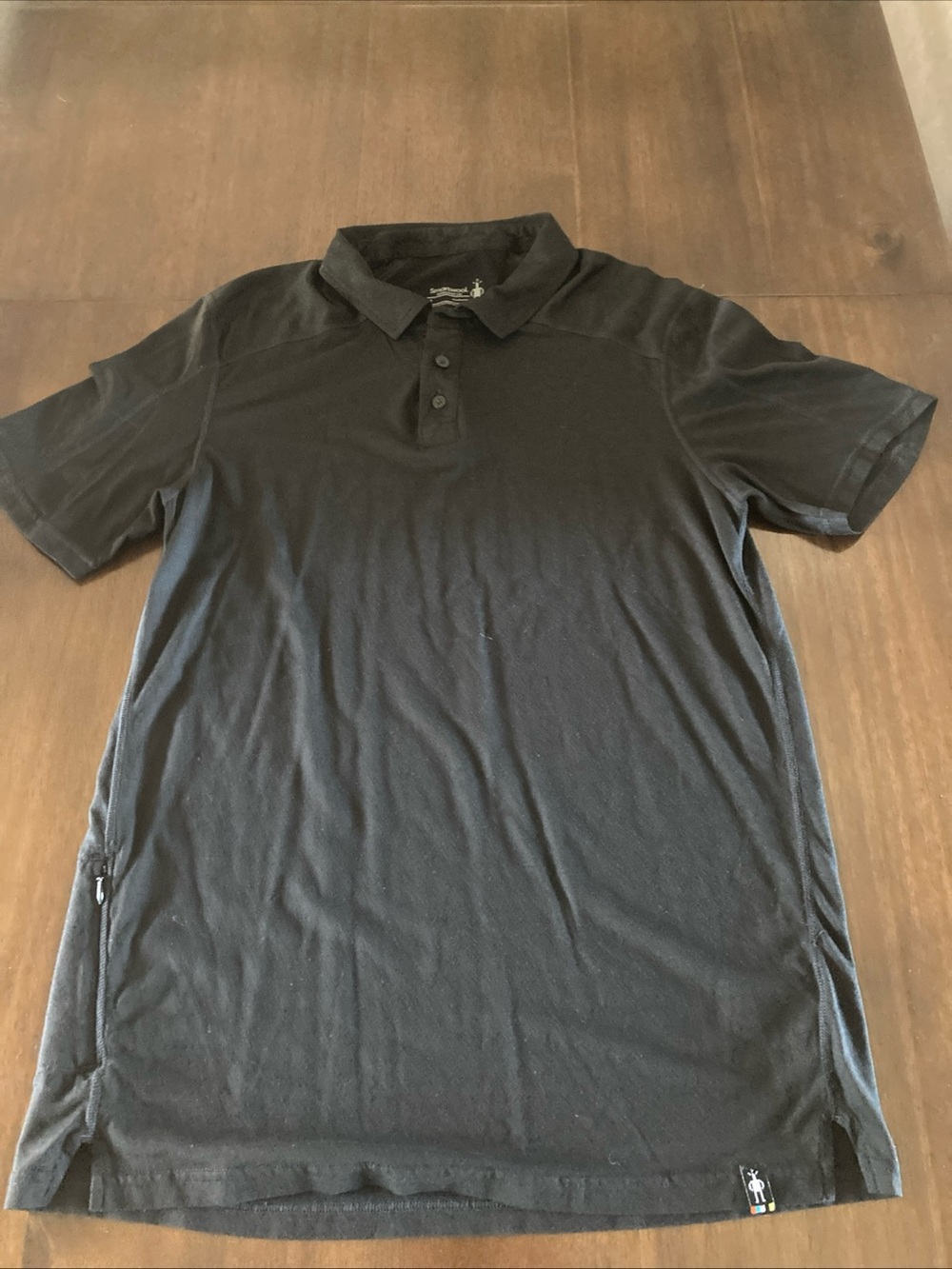 Smartwool merino sport 150 Black Men's Polo Shirt